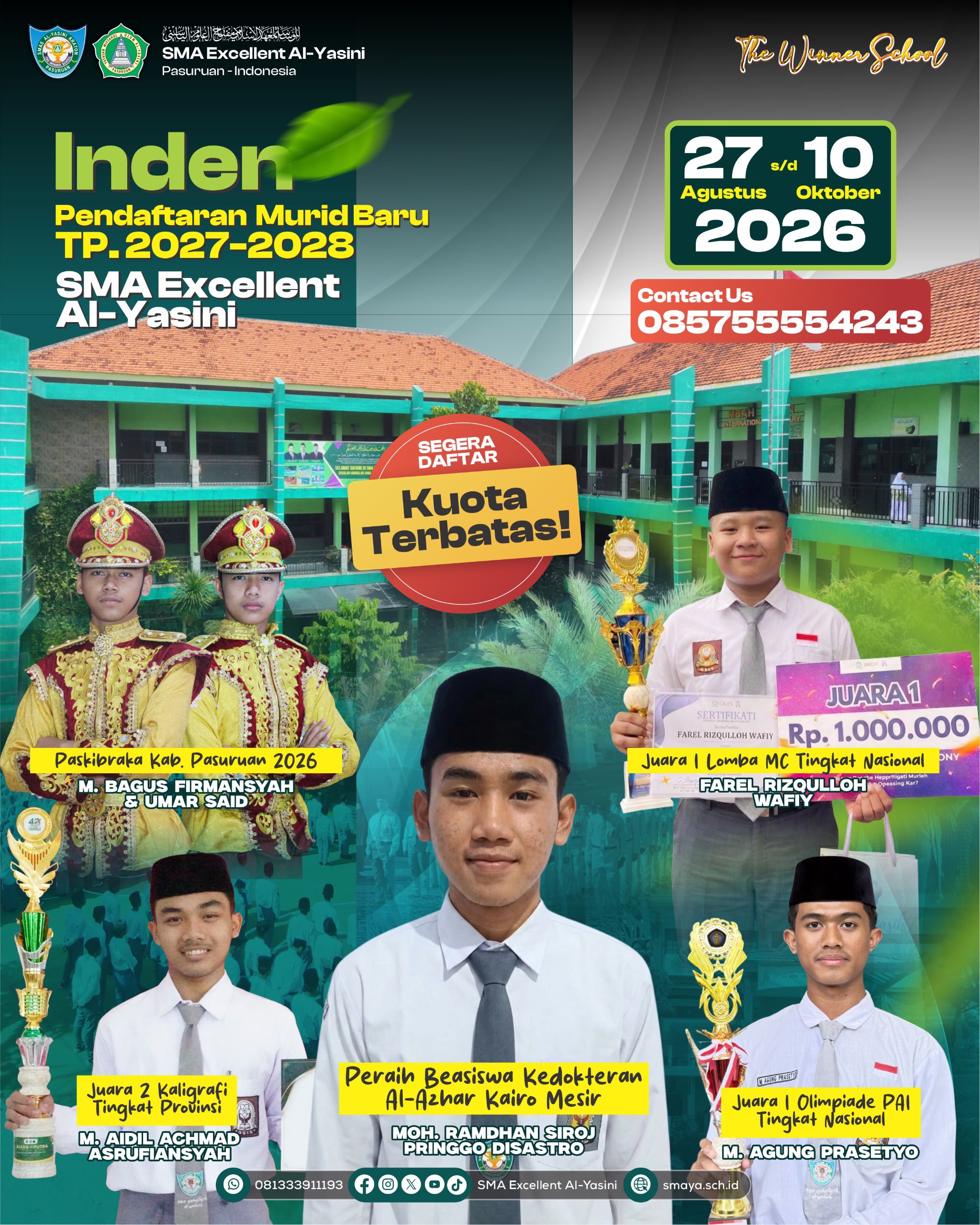 SPMB INDEN SMA EXCELLENT AL-YASINI TELAH DIBUKA !